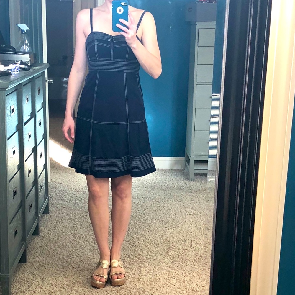 Anthropologie Maeve Navy Blue Dress Size 4